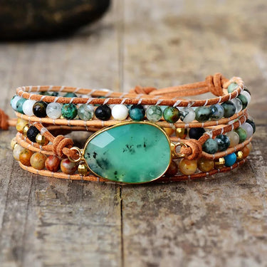 Law of Attraction Jade Wrap Bracelet